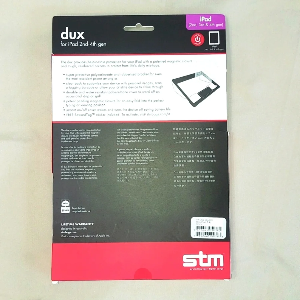 NIB STM dux Protective iPad Case Gen 2, 3, and 4